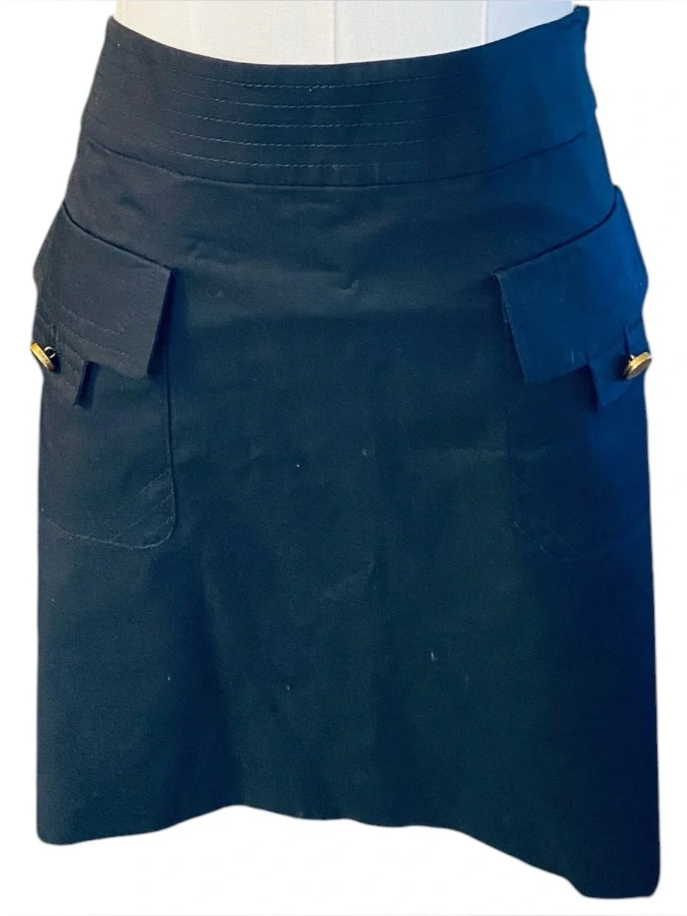 Tory Burch Navy Blue Two Front Pockets Utility Mini Skirt Size 4